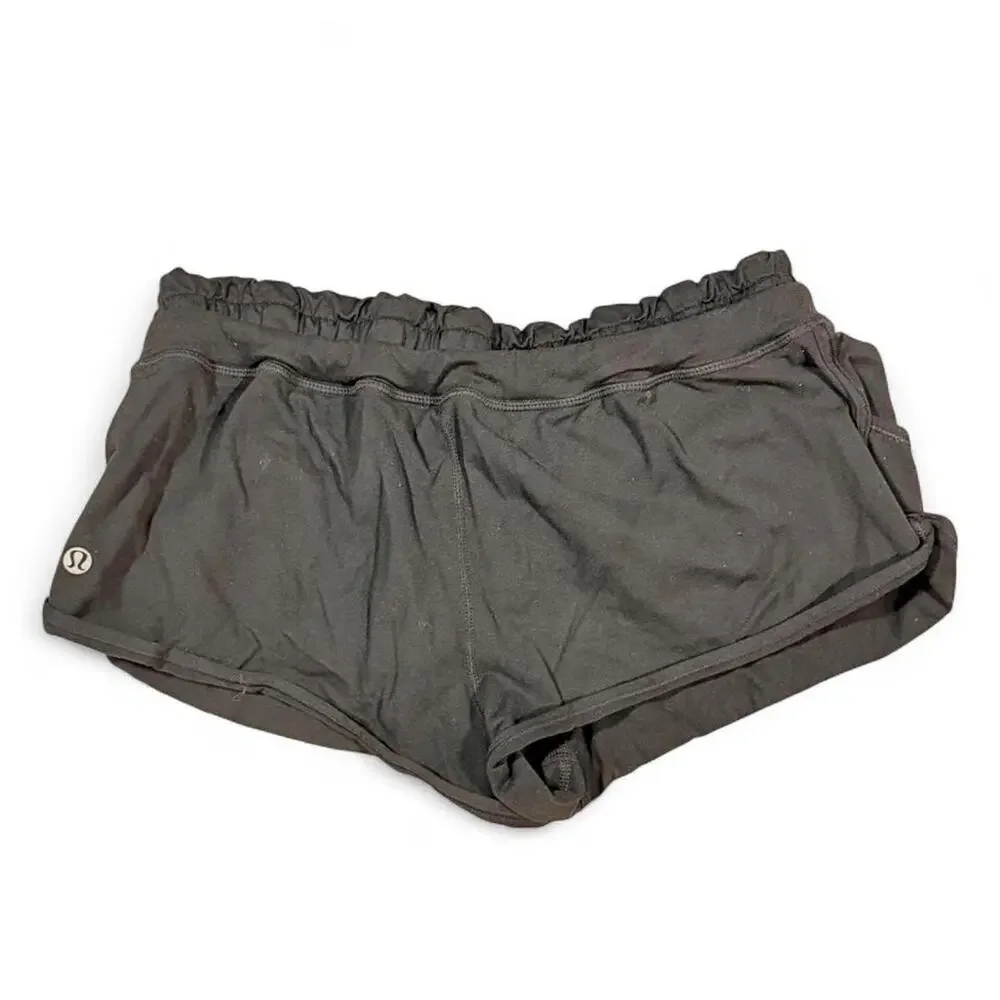 Lululemon women's black shorty shorts size 8